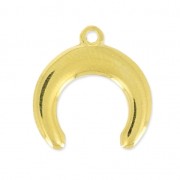 Dije de metal con forma de media luna/cuerno 15.5 mm Dorado con oro fin x1|raw }}