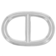 Anilla ovalada entrepieza de metal 30x20 mm Plaqué Argent x1|raw }}