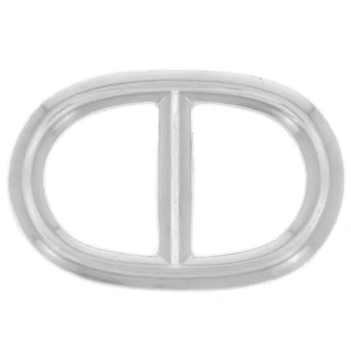 Anilla ovalada entrepieza de metal 30x20 mm Plaqué Argent x1