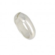 Anilla ovalado abierta de metal 15x10mmChapado en plata fina x1