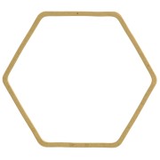 Anilla para montaje y tejido hexágono 25x28 mm de latón bruto x1