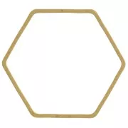 Anilla para montaje y tejido hexágono 25x28 mm de latón bruto x1