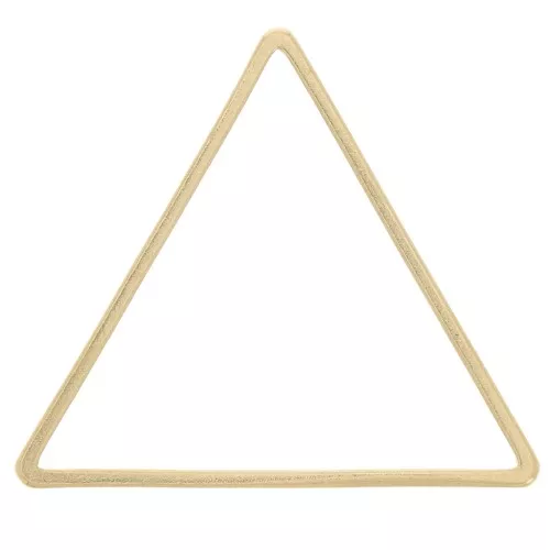 Anilla para montaje y tejido triángulo 23x27 mm de latón bruto