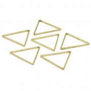 Anilla para montaje y tejido triángulo 23x27 mm de latón bruto