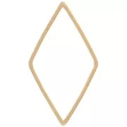 Anilla para montaje y tejido rombo 13x23 mm de latón bruto x1