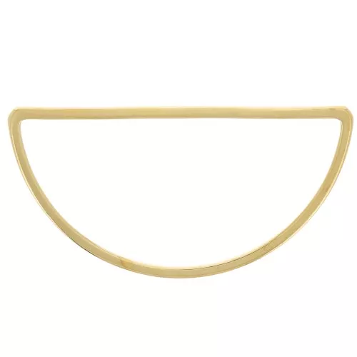 Anilla para montaje y tejido media luna 30x15 mm - Dorado x1