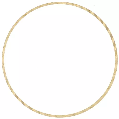 Anilla para montaje y tejido redondo trabajada 40 mm de latón bruto