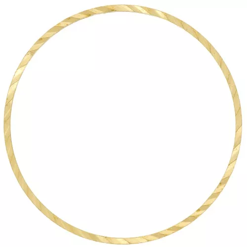 Anilla para montaje y tejido redondo trabajada 30 mm de latón bruto x1