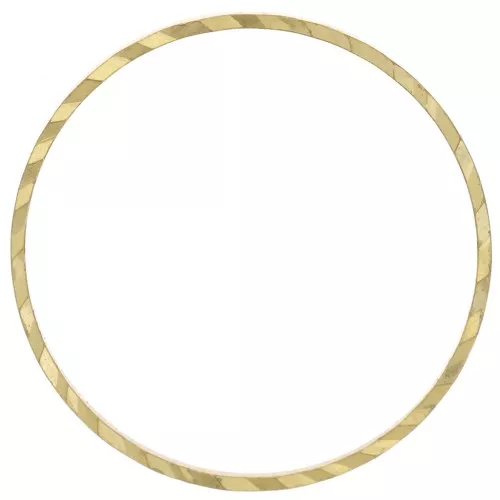 Anilla para montaje y tejido redondo trabajada 20 mm de latón bruto