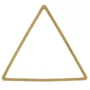 Anilla para montaje y tejido triángulo 21x24 mm de latón bruto x1