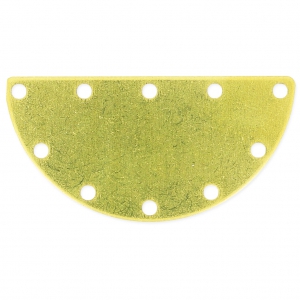 Anilla para montaje y tejido multifilas media luna 40x20 mm laiton brut