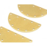 Anilla para montaje y tejido multifilas media luna 40x20 mm laiton brut