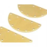 Anilla para montaje y tejido multifilas media luna 40x20 mm laiton brut