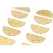 Anilla para montaje y tejido multifilas media luna 20x10 mm laiton brut