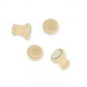 20 imanes decorativos 13 mm base de madera naturel