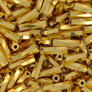 Bugles Twist Miyuki 6 mm TW-0191 - 24kt Gold Plated x5g