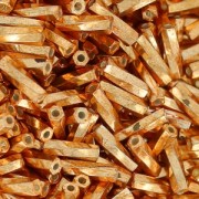 Bugles Twist Miyuki 6 mm TW-1053 - Galvanized Gold Metallic x10g|raw }}