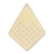 Colgante rombo de madera bruto a personalizar 53 mm para punto de cruz|raw }}