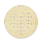 Colgante redondo/corazón de madera bruto a personalizar 45 mm para punto de cruz|raw }}
