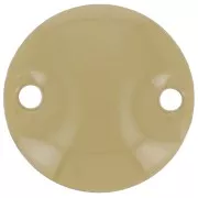 Entrepieza de metal redonda 2 agujeros resina epoxi 10 mm Kaki x5