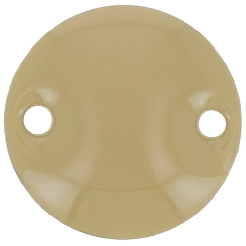 Entrepieza de metal redonda 2 agujeros resina epoxi 10 mm Kaki x5