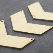 Entrepieza galón 2 agujeros de madera bruto para pintar 80x60 mm pour plastrón