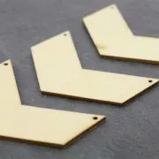 Entrepieza galón 2 agujeros de madera bruto para pintar 80x60 mm pour plastrón