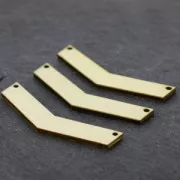 Entrepieza galón 2 agujeros de madera bruto para pintar 60x18 mm pour plastrón