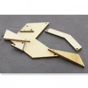 Intercalaire triangle 2 trous en bois brut à peindre ou customiser 19x17 mm