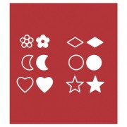 12 terminales pirograbador (punzones) - Forma de corazón/estrella/media luna/rombo/redondo/flor|raw }}
