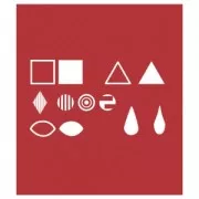 12 terminales pirograbador (punzones) cuadrado/triángulo/círculos/tríangulos/rombo/gotas