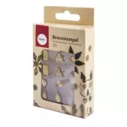 12 terminales pirograbador (punzones) cuadrado/triángulo/círculos/tríangulos/rombo/gotas