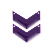 Entrepiezas de metal galón 2 agujeros resina epoxi 29 mm Violet x2|raw }}