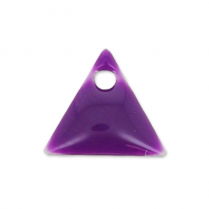 Dijes de metal triángulo resina epoxi 8 mm Morado x8