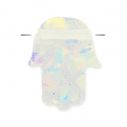 Mano de Fatma perforada 14 mm imitación Opalo|raw }}