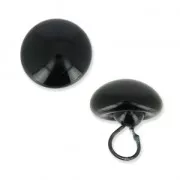Ojo animal de vidrio para coser 12 mm Negro x1