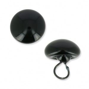 Ojo animal de vidrio para coser 12 mm Negro x1