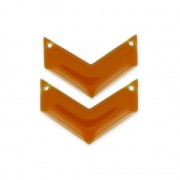 Entrepiezas de metal galón 2 agujeros resina epoxi 29 mm Terracotta x2|raw }}