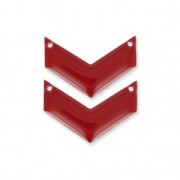 Entrepieza metálica de resina epoxi de 2 agujeros 29 mm - Rojo oscuro x2