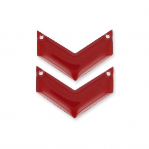 Entrepieza metálica de resina epoxi de 2 agujeros 29 mm - Rojo oscuro x2