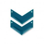 Entrepiezas de metal galón 2 agujeros resina epoxi 29 mm Color petróleo x2|raw }}