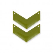 Entrepiezas de metal galón 2 agujeros resina epoxi 29 mm Oliva x2|raw }}