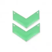 Entrepiezas de metal galón 2 agujeros resina epoxi 29 mm Mint x2