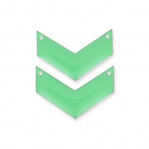 Entrepiezas de metal galón 2 agujeros resina epoxi 29 mm Mint x2