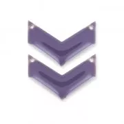 Entrepiezas de metal galón 2 agujeros resina epoxi 29 mm Morado x2
