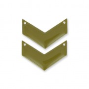 Entrepiezas de metal galón 2 agujeros resina epoxi 29 mm Kaki x2|raw }}