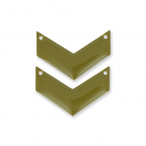 Entrepiezas de metal galón 2 agujeros resina epoxi 29 mm Kaki x2