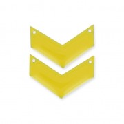 Entrepiezas de metal galón 2 agujeros resina epoxi 29 mm Amarillo x2|raw }}