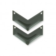 Entrepiezas de metal galón 2 agujeros resina epoxi 29 mm Gris x 2