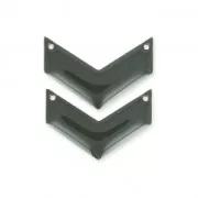 Entrepiezas de metal galón 2 agujeros resina epoxi 29 mm Gris x 2